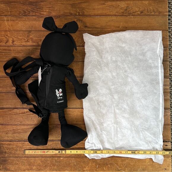 Zara Disney Ambush Minnie Mouse black cotton backpack limited edition New NWT - Picture 4 of 6